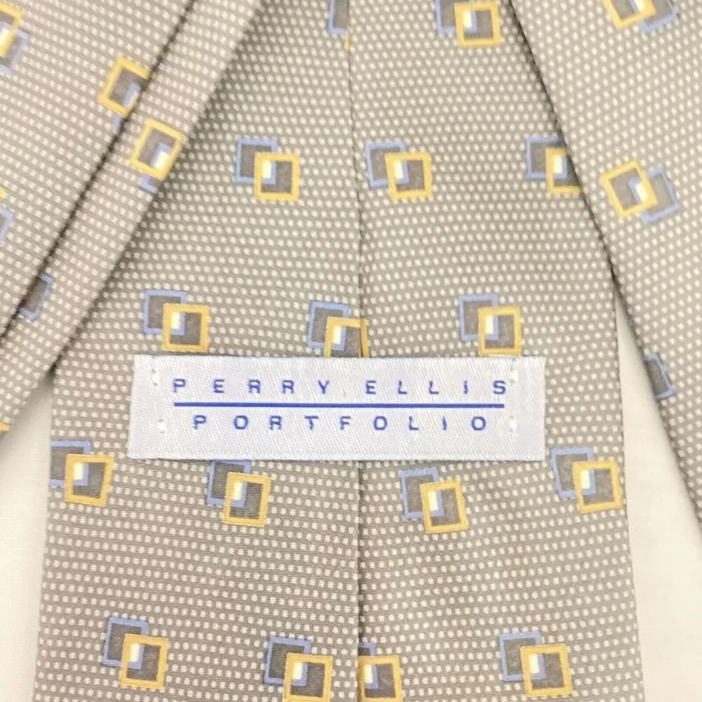#5553 Perry Ellis Portfolio Gray Men's Necktie, Tie 55X4